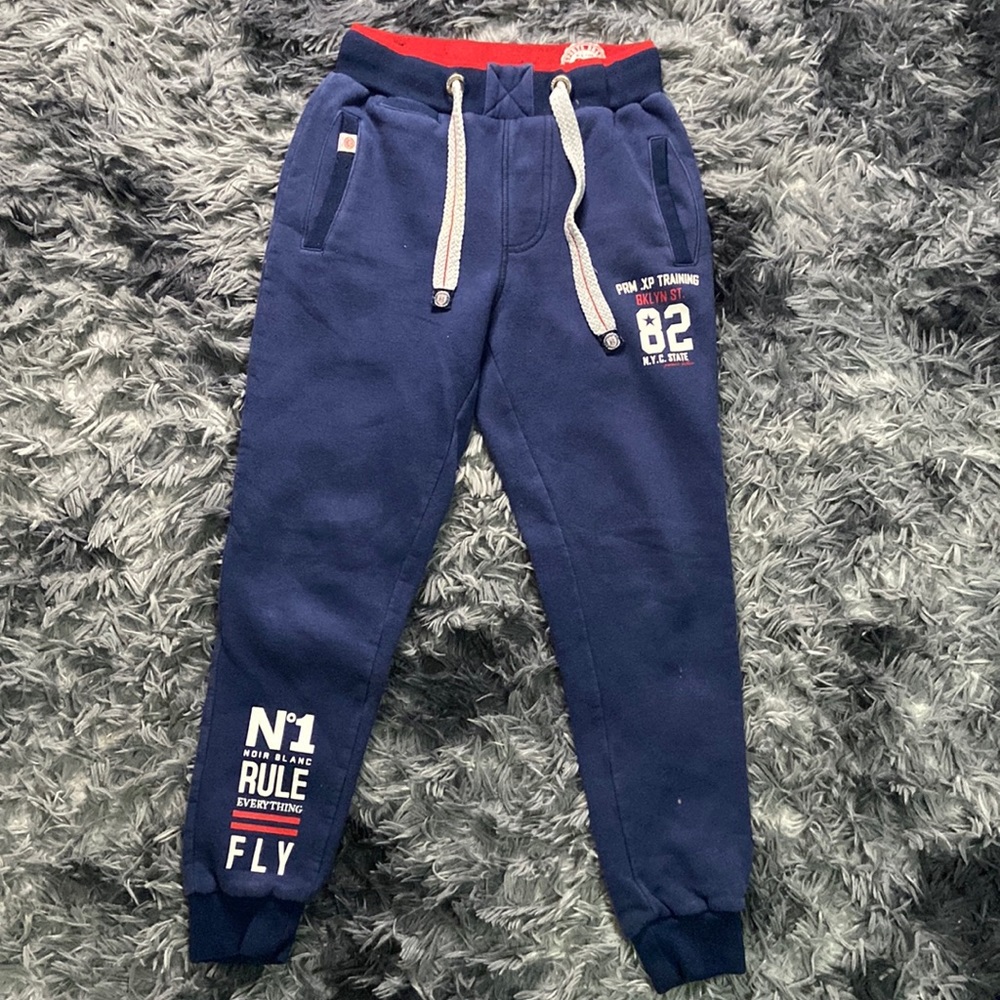 Kids Sweatpants. Blue and Red.